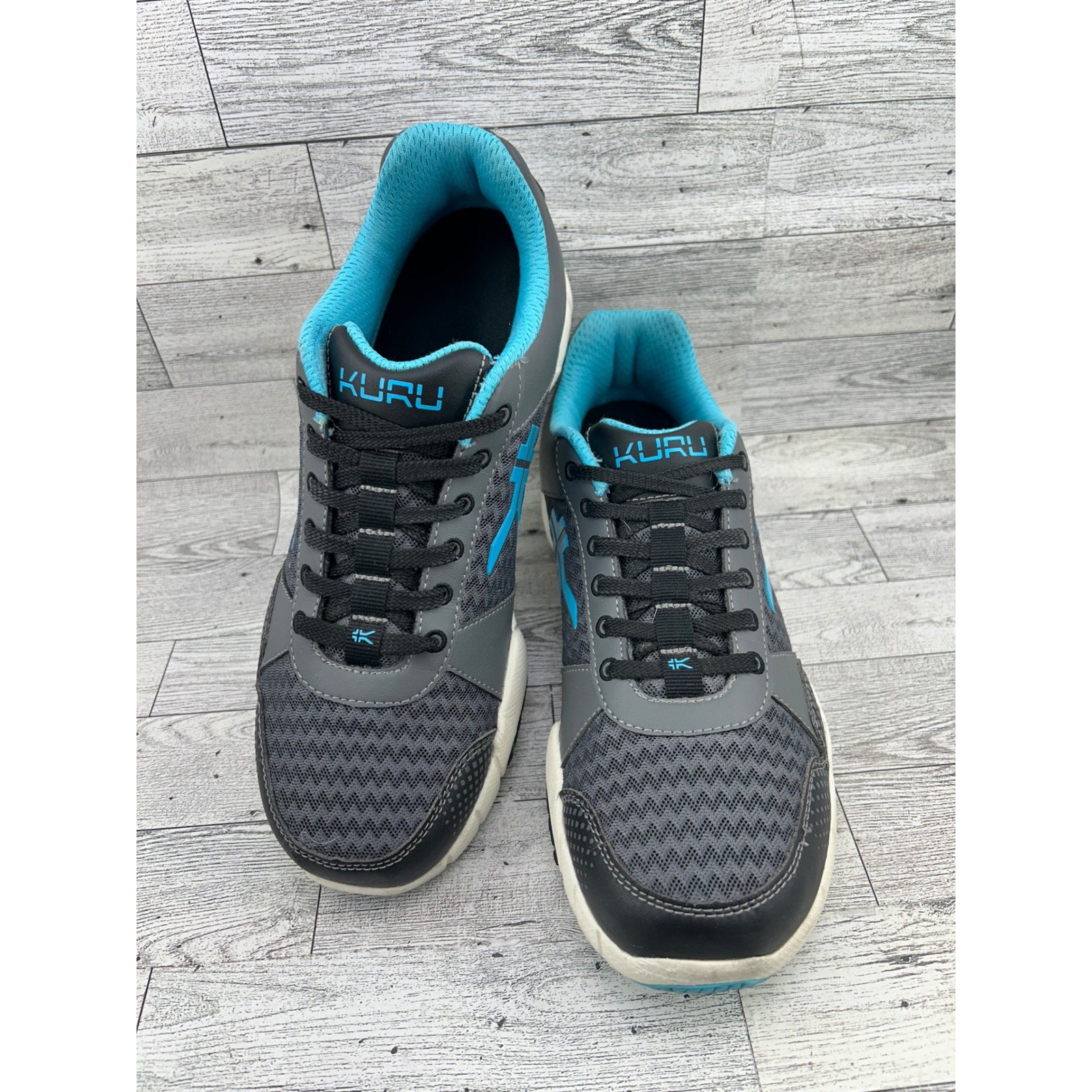 Kuru Womens Athletic Shoes Sneakers Gray Blue Lace Up Comfort Size 10 Medium